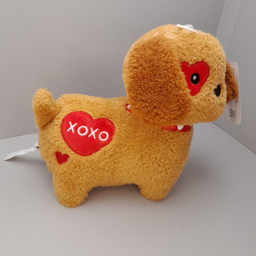 American Greetings Dog XOXO Heart Plush 8" Brown Stuffed Animal NWT Toy - Picture 4 of 8